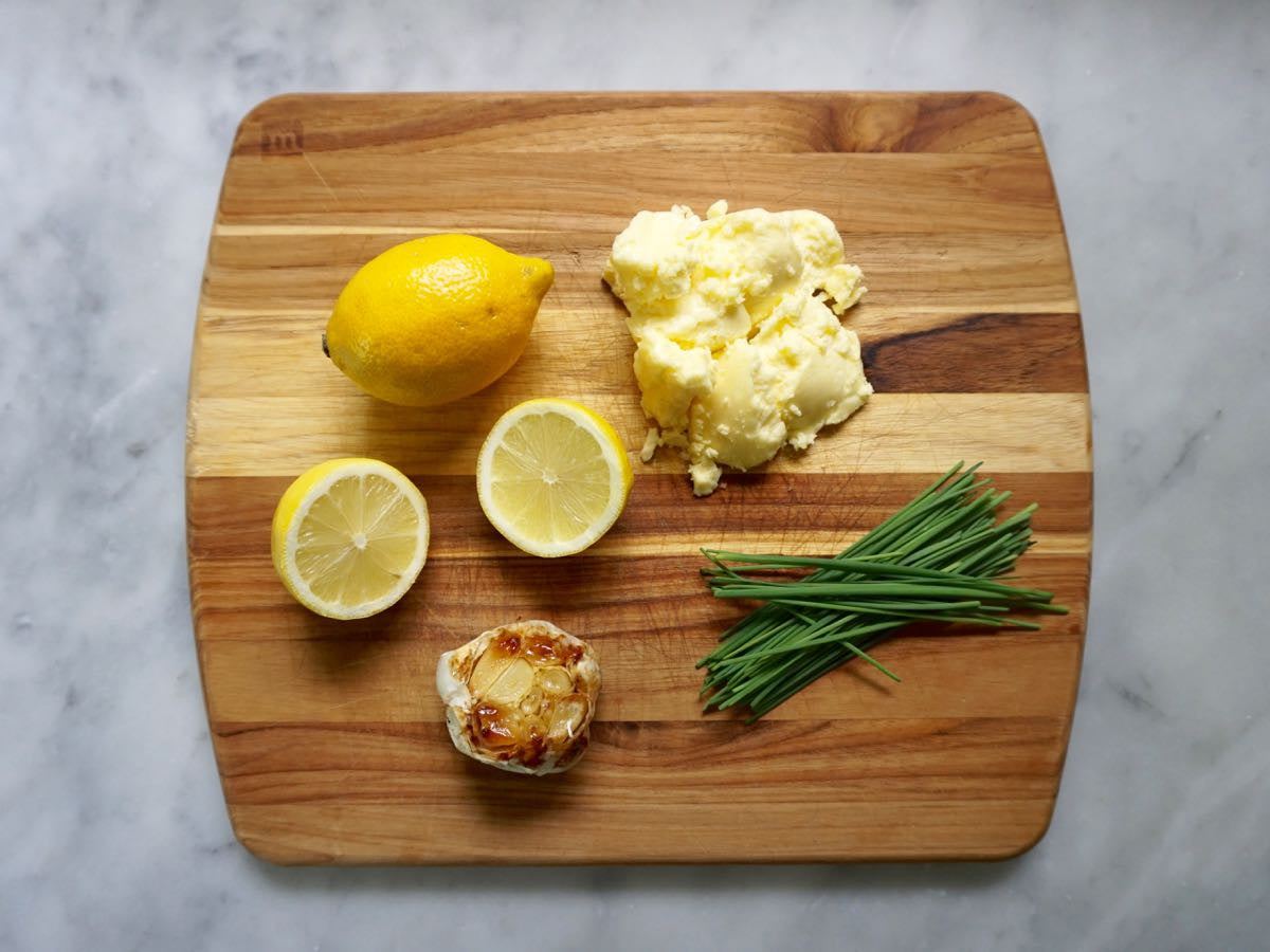 Lemon Garlic Chive Butter